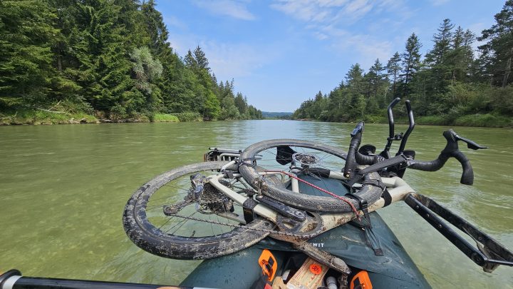 Bikerafting auf der Isar