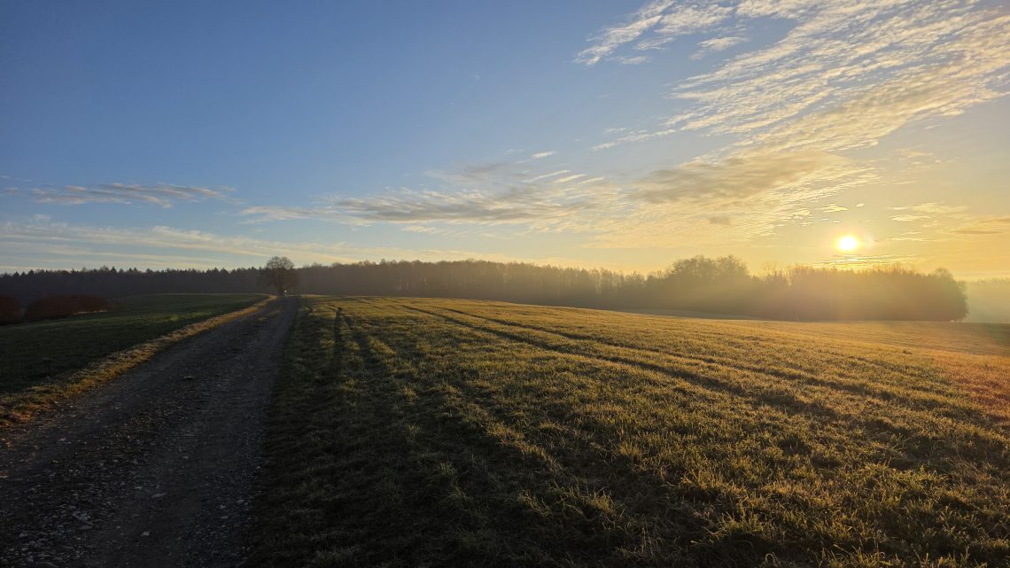 Lichtblick im Schlamm: Sonnige Winterrunde durch das Amperland