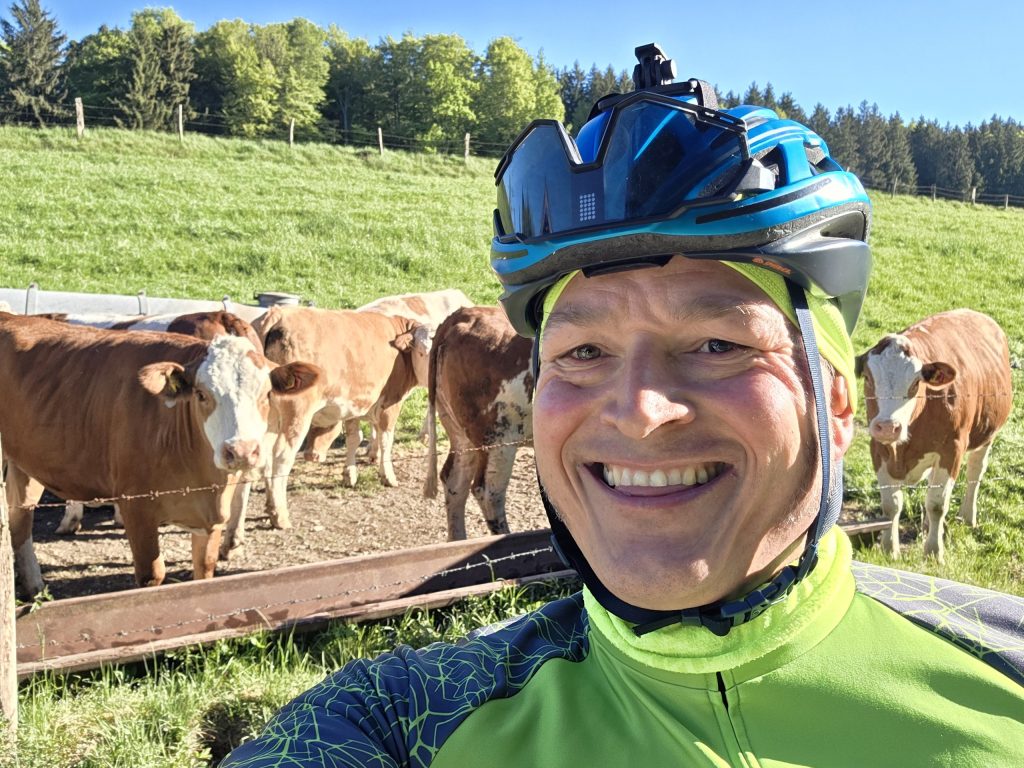 Selfie mit Kühen bei Habach