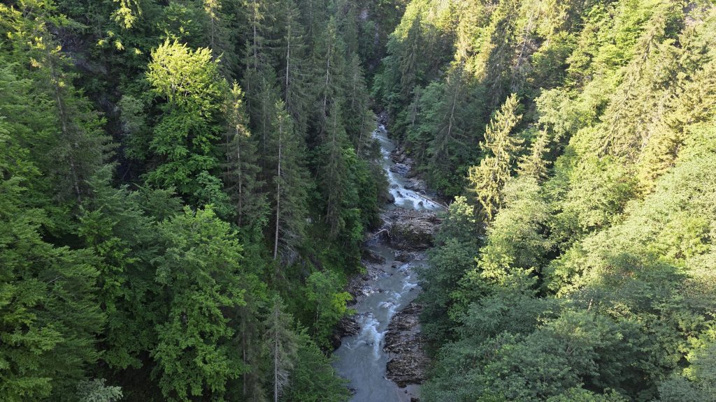 Wildbach in einer engen Schlucht