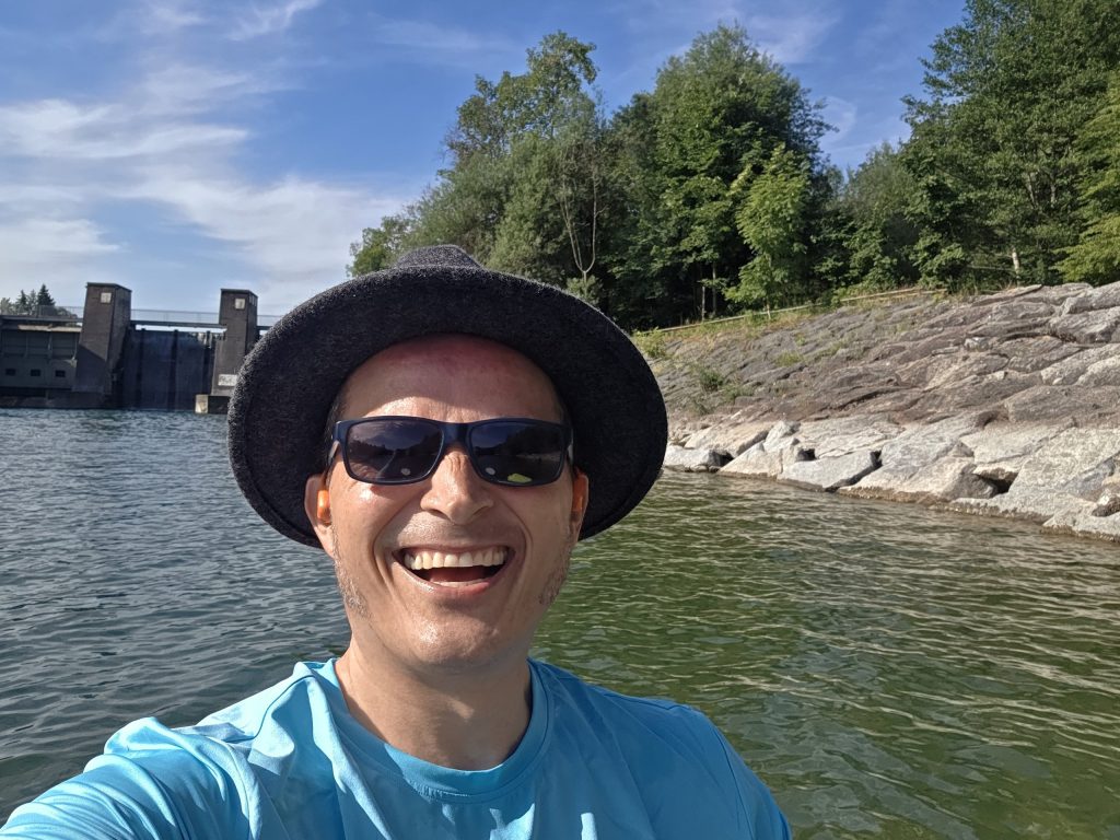 Selfie beim Start an der Isar in Bad Tölz